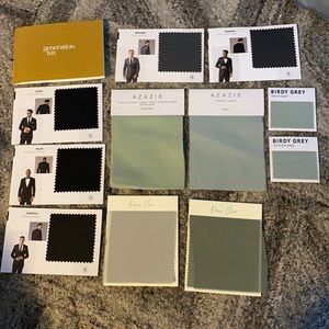 Fabric Swatches - Shades of Sage & Charcoal